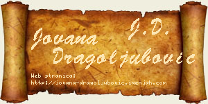 Jovana Dragoljubović vizit kartica
